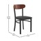 Flash Furniture Black Vinyl Dining Chairs - Walnut Wood Backs, PK 2 2-XU-DG6V5BV-WAL-GG - alternate 10